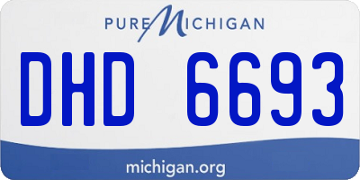 MI license plate DHD6693
