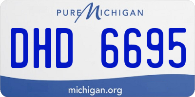 MI license plate DHD6695