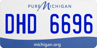 MI license plate DHD6696