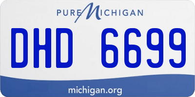 MI license plate DHD6699