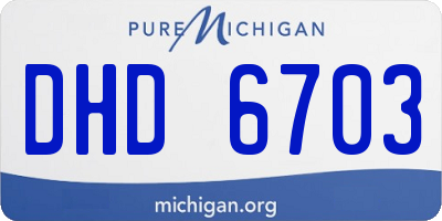 MI license plate DHD6703