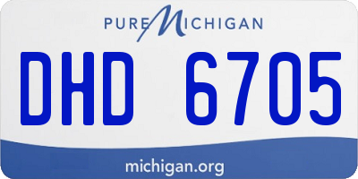 MI license plate DHD6705
