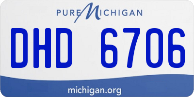 MI license plate DHD6706