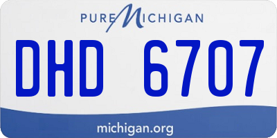 MI license plate DHD6707