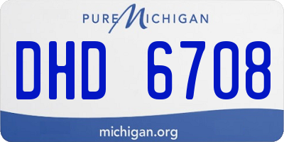 MI license plate DHD6708