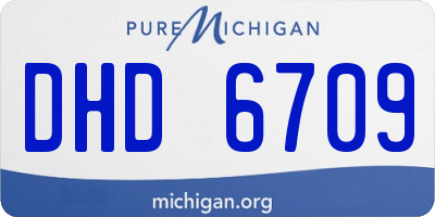 MI license plate DHD6709