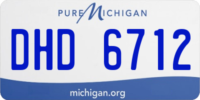MI license plate DHD6712