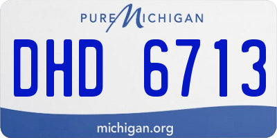 MI license plate DHD6713
