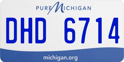 MI license plate DHD6714