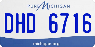 MI license plate DHD6716