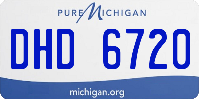 MI license plate DHD6720
