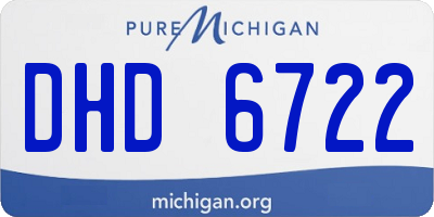 MI license plate DHD6722