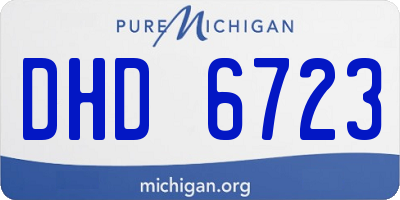 MI license plate DHD6723