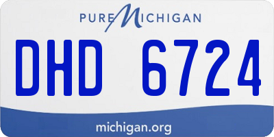 MI license plate DHD6724