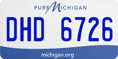 MI license plate DHD6726