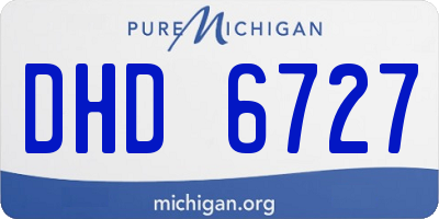 MI license plate DHD6727