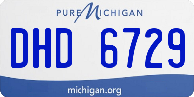 MI license plate DHD6729