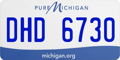 MI license plate DHD6730