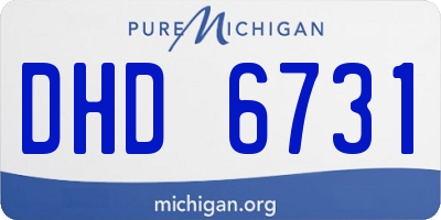 MI license plate DHD6731