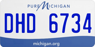 MI license plate DHD6734