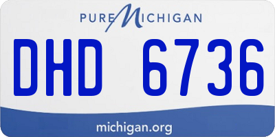 MI license plate DHD6736