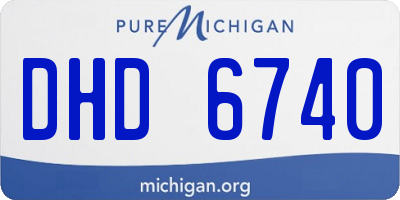 MI license plate DHD6740