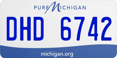 MI license plate DHD6742