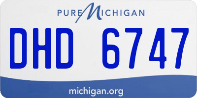 MI license plate DHD6747