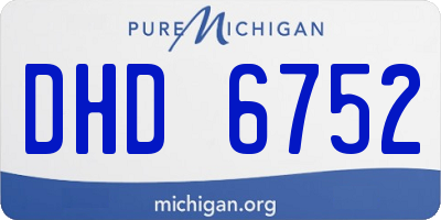 MI license plate DHD6752