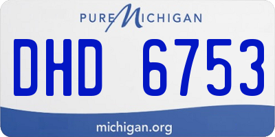 MI license plate DHD6753