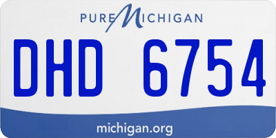MI license plate DHD6754