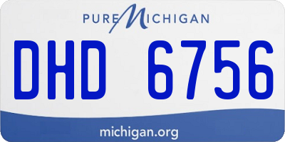 MI license plate DHD6756