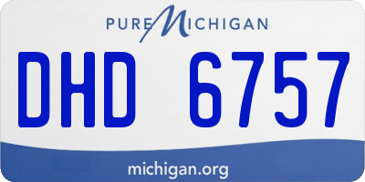 MI license plate DHD6757
