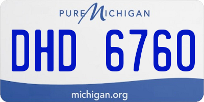 MI license plate DHD6760