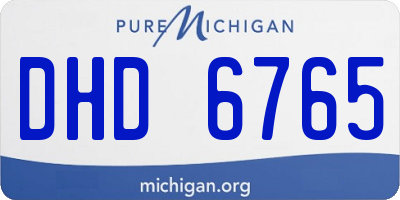MI license plate DHD6765