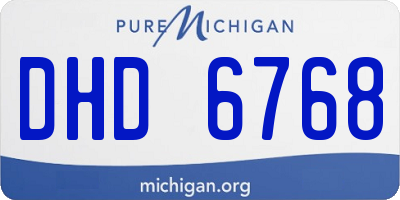 MI license plate DHD6768