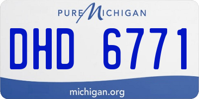 MI license plate DHD6771
