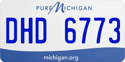 MI license plate DHD6773
