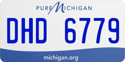 MI license plate DHD6779