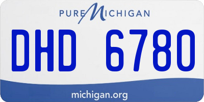 MI license plate DHD6780