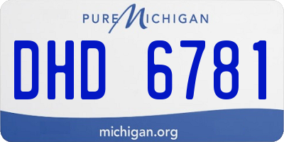 MI license plate DHD6781
