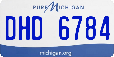 MI license plate DHD6784