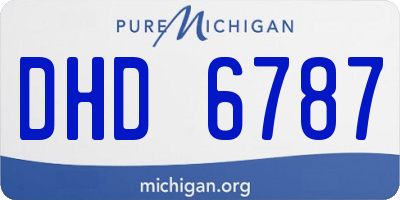 MI license plate DHD6787