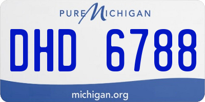 MI license plate DHD6788