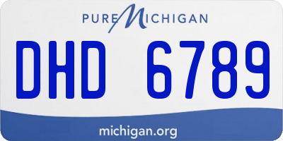 MI license plate DHD6789