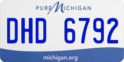 MI license plate DHD6792