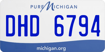 MI license plate DHD6794