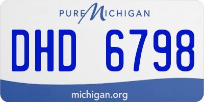 MI license plate DHD6798