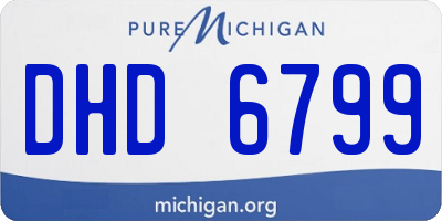 MI license plate DHD6799