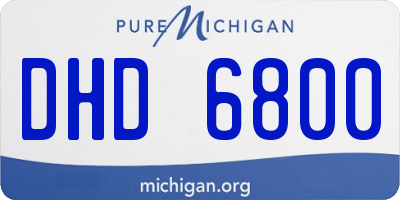 MI license plate DHD6800
